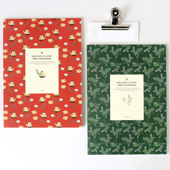 Willow pattern classic free lined notebook