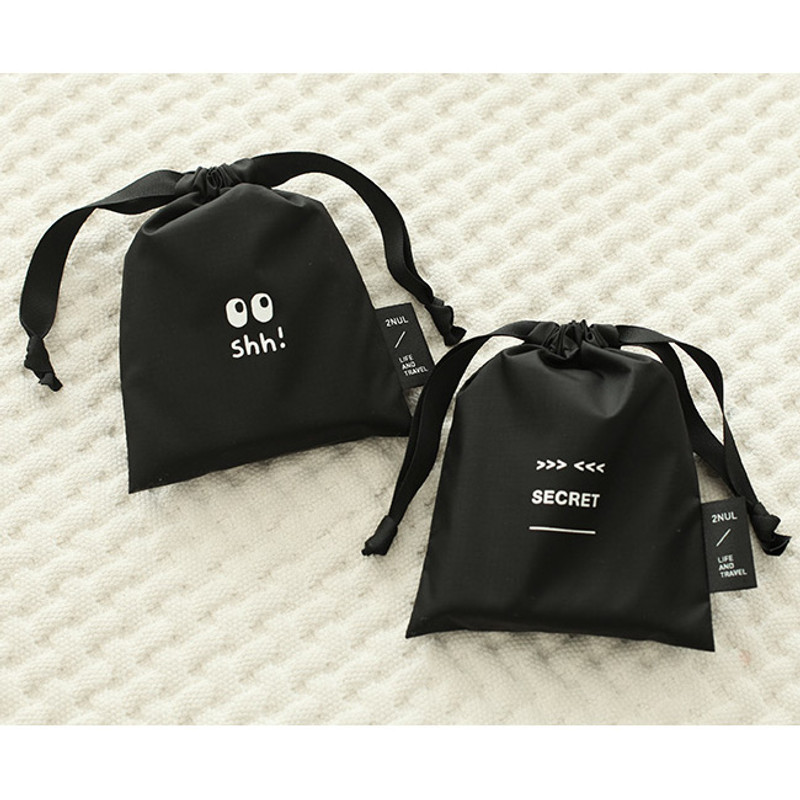 Life and travel secret drawstring small pouch