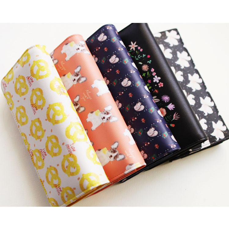 Rim pattern clear long wallet