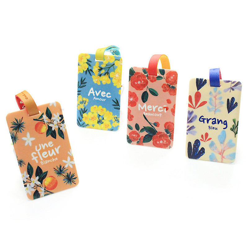 Rim flower pattern travel luggage name tag