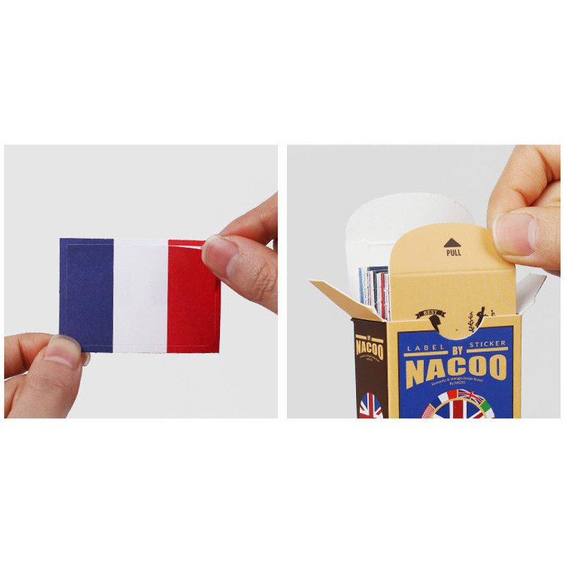 Smart Package - Nacoo National Flag Label Sticker Pack