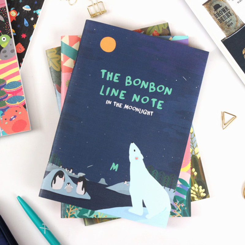 Bon Bon pattern lined notebook medium ver.2  Bon Bon pattern lined notebook medium ver.2