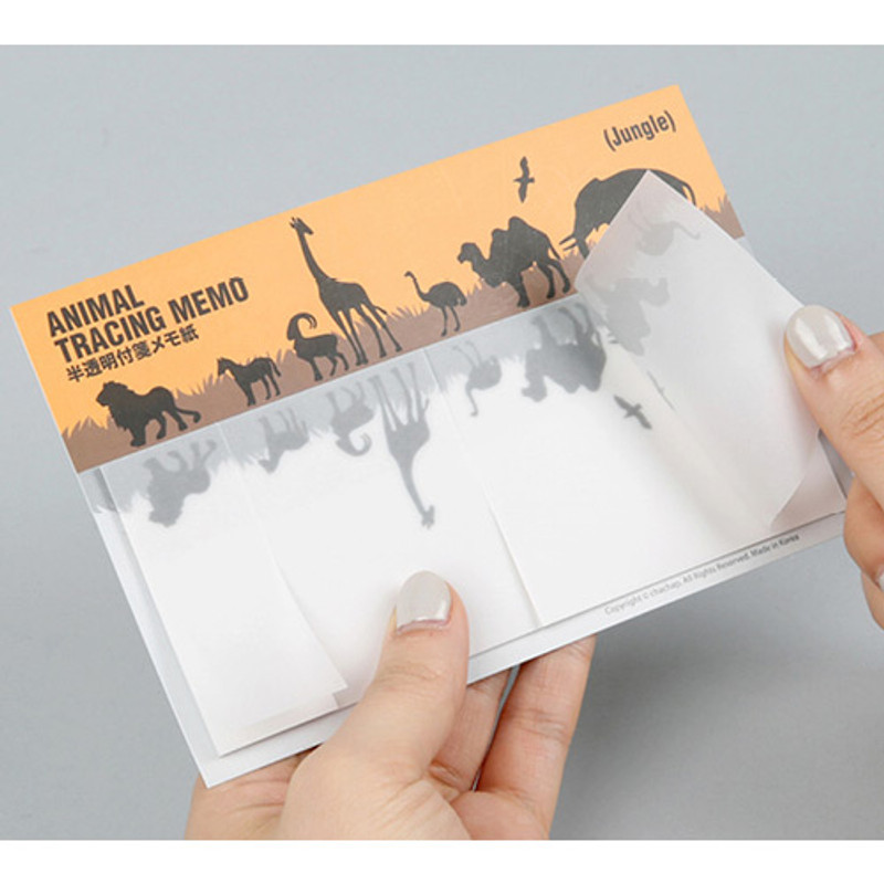 Animal translucent sticky memo note set - Jungle 