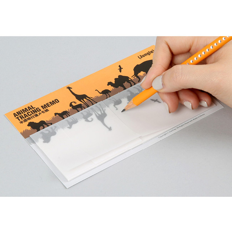 Detail - Animal translucent sticky memo note set - Jungle 
