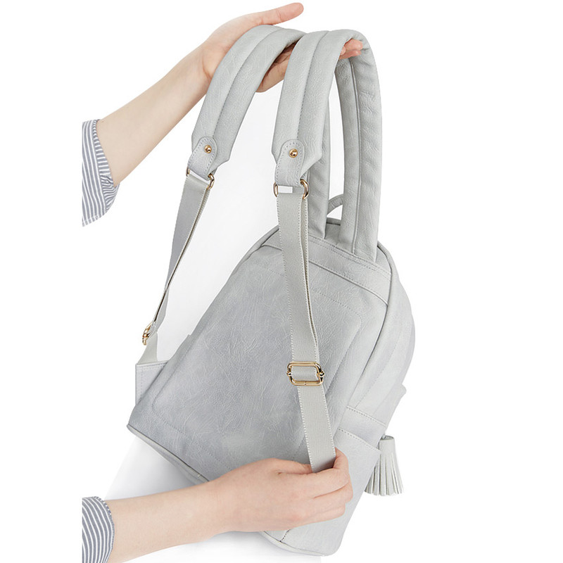 Nuevo mini office leather backpack with tassel  Nuevo mini office leather backpack with tassel