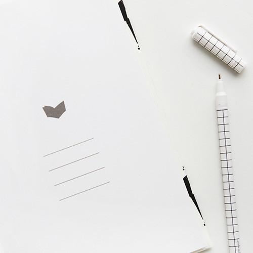 Cute illustration hardcover lined notebook type A 