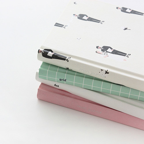 Detail of Cute illustration hardcover lined notebook type A 