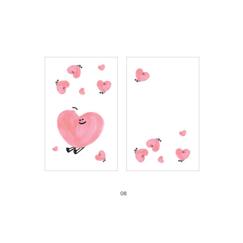 08 - Cute illustration message card set