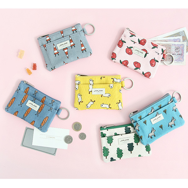 Jam Jam pattern card holder with key ring