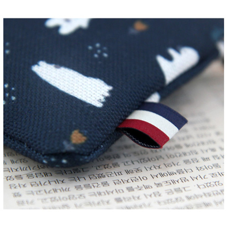 Detail of Dorothy and Alice poly zipper pencil pouch Detail of Dorothy and Alice poly zipper pencil pouch