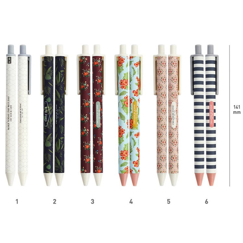 Unique pattern knock retractable pen