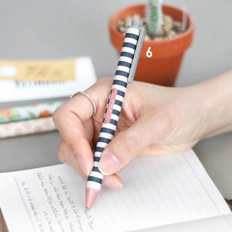 6 - Unique pattern knock retractable pen