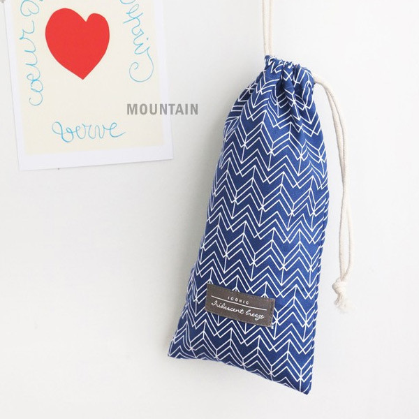 Mountain - Comely cotton long drawstring pouch