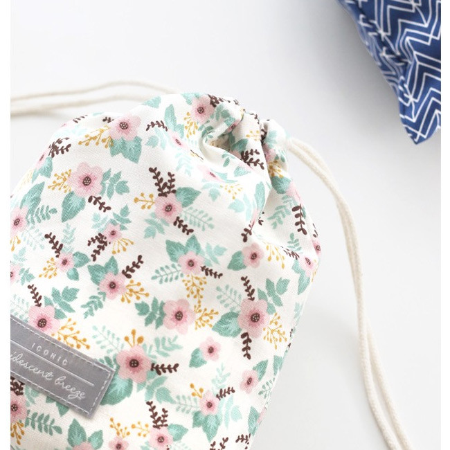 Comely cotton long drawstring pouch