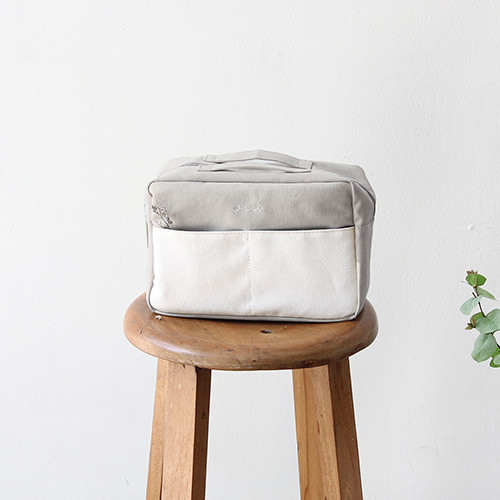 Warm gray - Around'D handle bag in bag