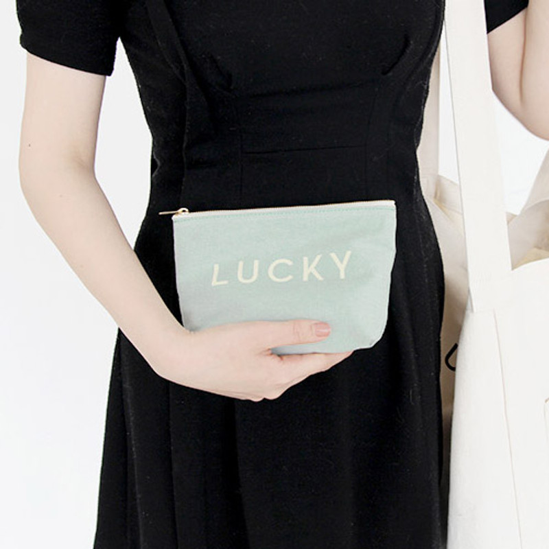 Mint - Around'D lucky zipper pouch Mint - Around'D lucky zipper pouch