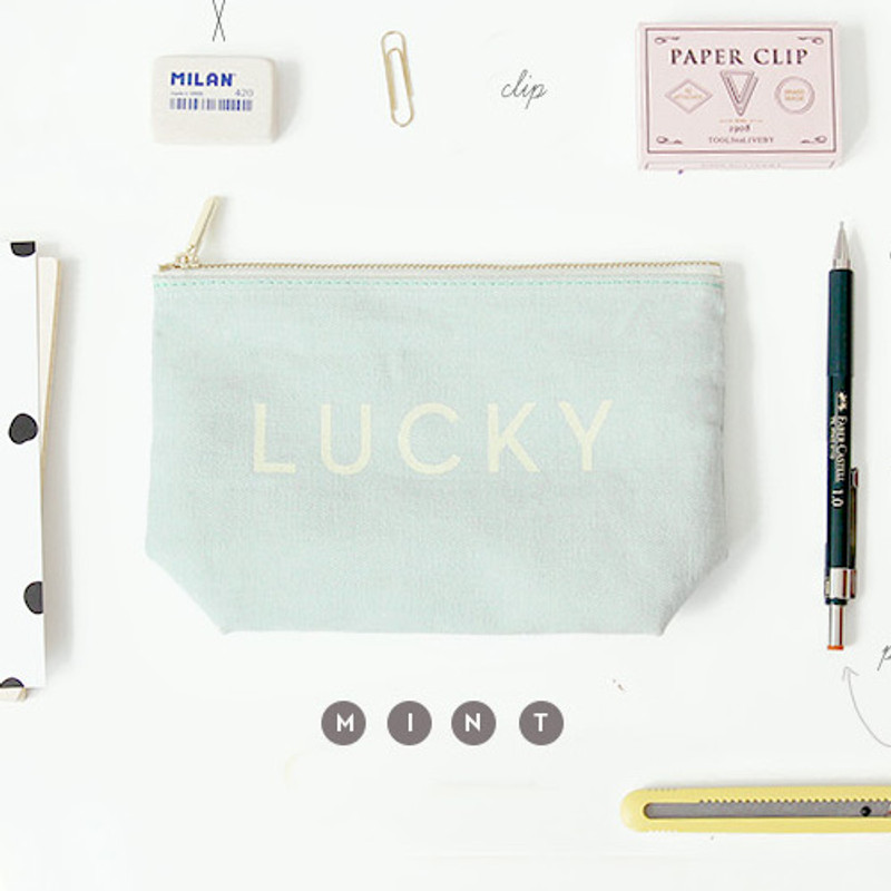 Mint - Around'D lucky zipper pouch Mint - Around'D lucky zipper pouch