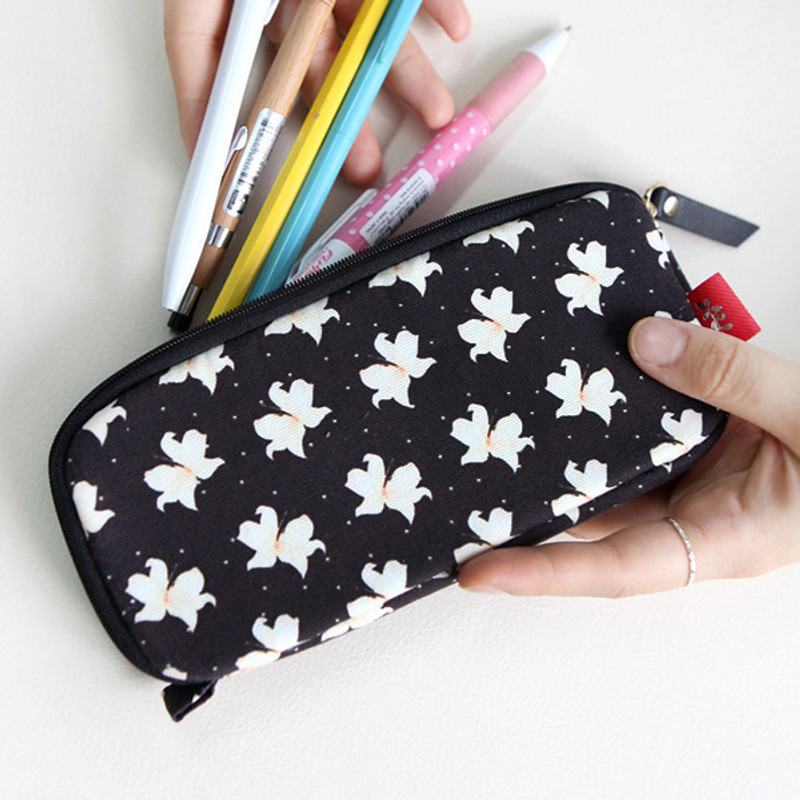 Lily - Rim pattern cotton pen pencil case Lily - Rim pattern cotton pen pencil case