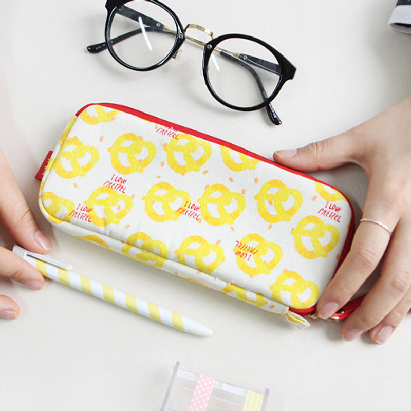 Pretzel - Rim pattern cotton pen pencil case Pretzel - Rim pattern cotton pen pencil case