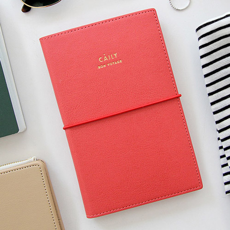 Red - Caily bon voyage RFID blocking passport case 