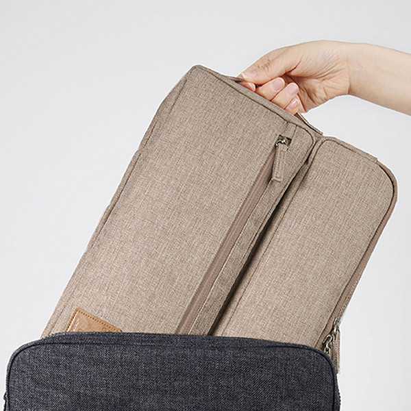 Beige - All in one organizer for laptop
