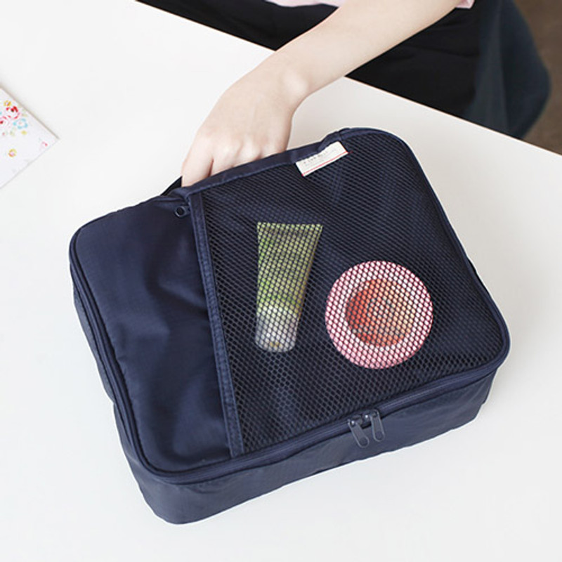Navy - A low hill basic travel packing organizer bag  Navy - A low hill basic travel packing organizer bag