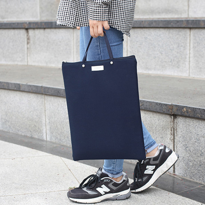 Navy - Agenda docdo zipper tote bag