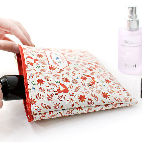 Maple - Willow story pattern flat zipper pouch