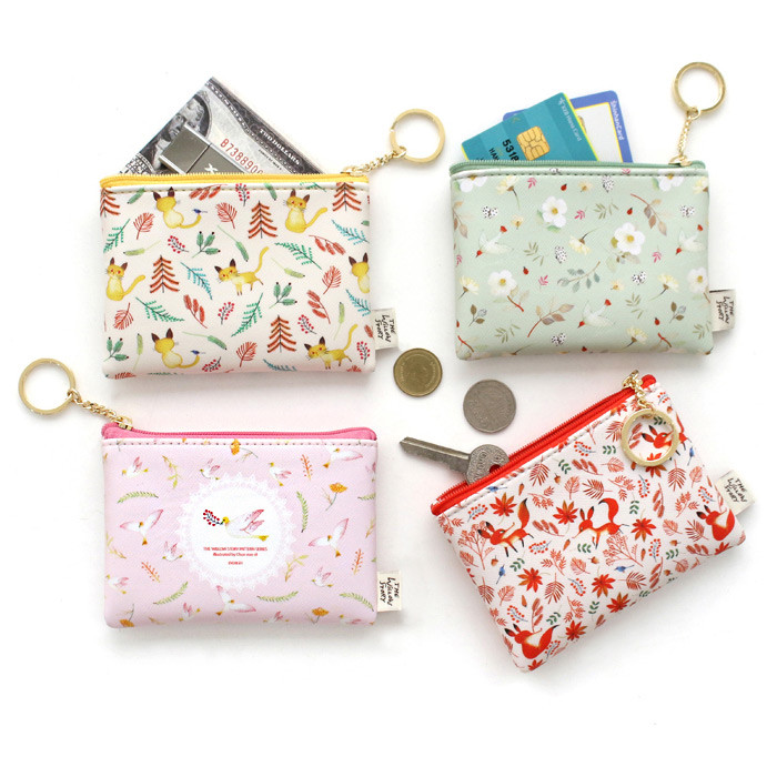Willow story pattern coin case wallet