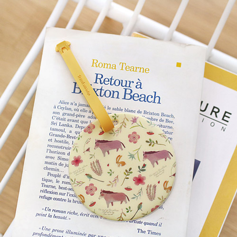 Yellow - Willow story pattern travel luggage name tag 