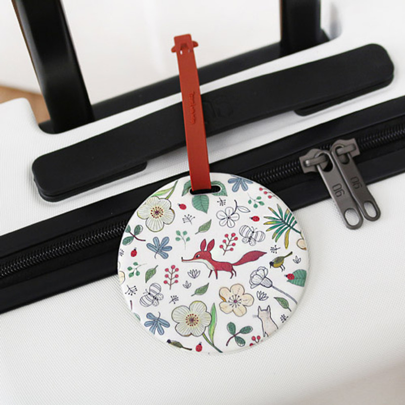 White - Willow story pattern travel luggage name tag 