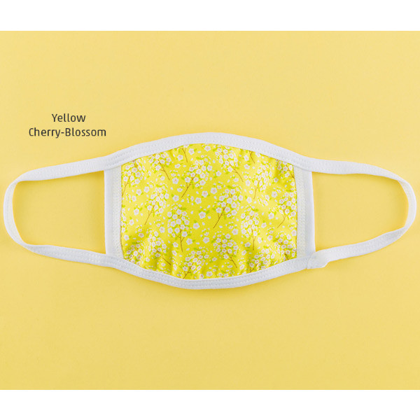 Yellow cherry blossom - Pattern cotton face mask