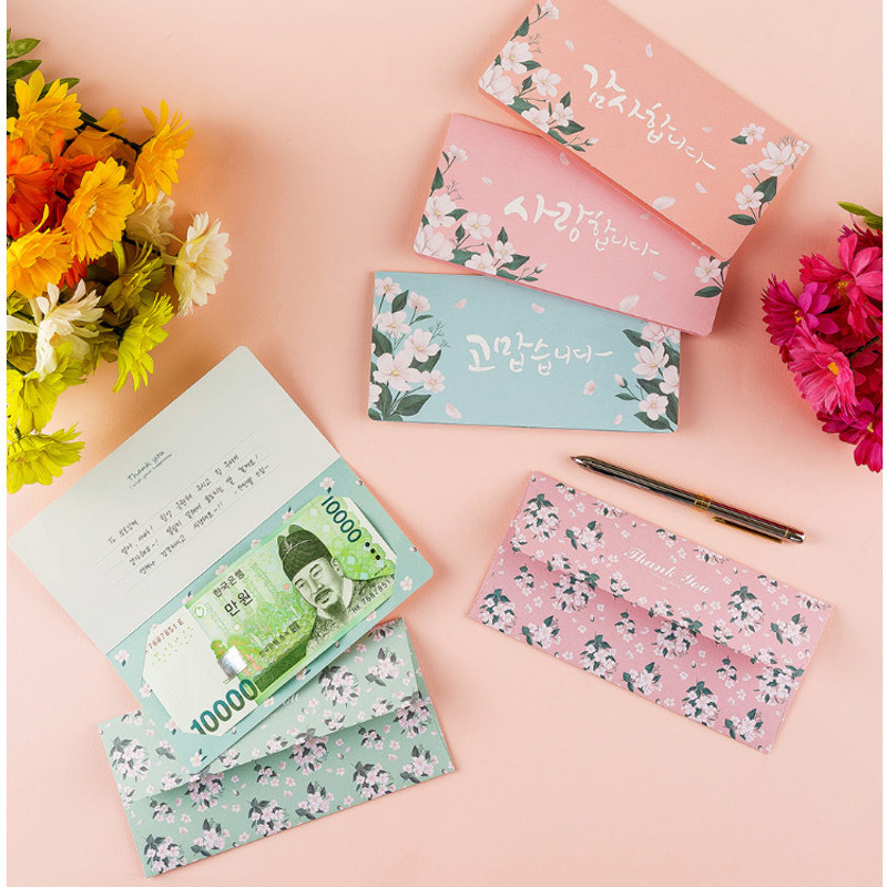 Blooming money card and envelope set 