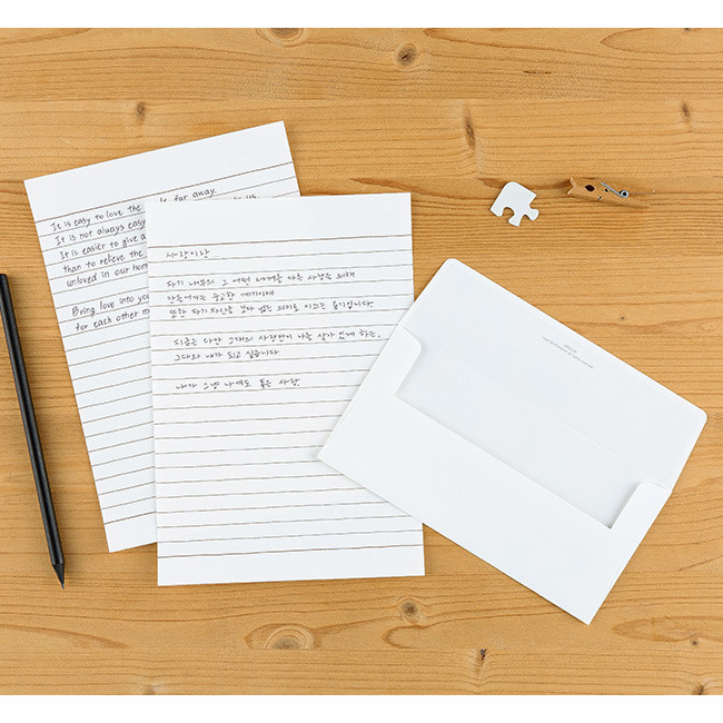 Simple letter and envelope set