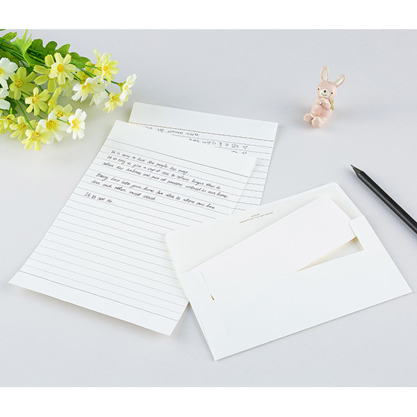 Simple letter and envelope set