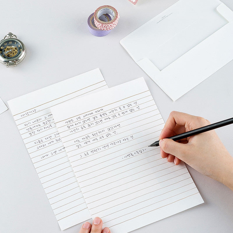 Simple letter and envelope set