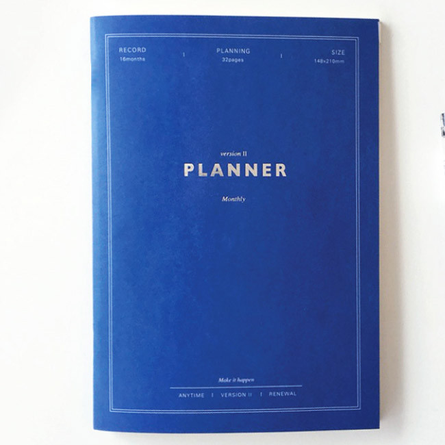 Marine blue - Make it happen undated monthly planner ver.2