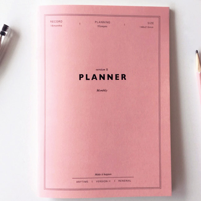 Spring pink - Make it happen undated monthly planner ver.2