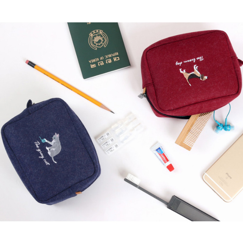 Tailorbird impressive contrast animal felt frame pouch Tailorbird impressive contrast animal felt frame pouch