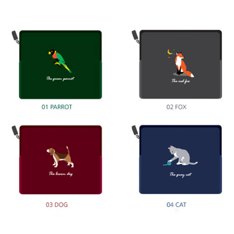 Tailorbird impressive contrast animal felt frame pouch Tailorbird impressive contrast animal felt frame pouch