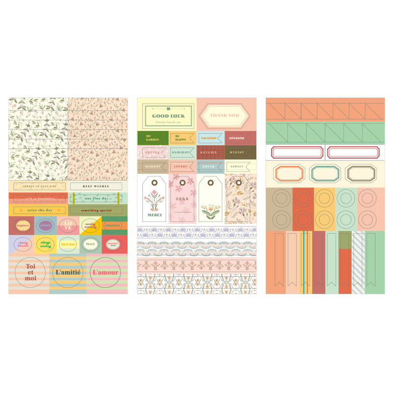 Composition of Mori illustration deco sticker set Composition of Mori illustration deco sticker set
