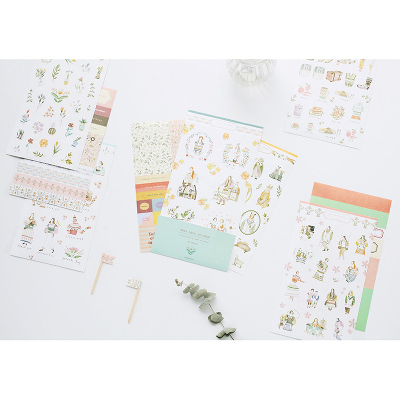 Mori illustration deco sticker set Mori illustration deco sticker set