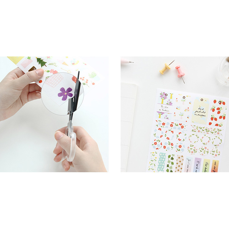 Blossom illustration deco sticker set 