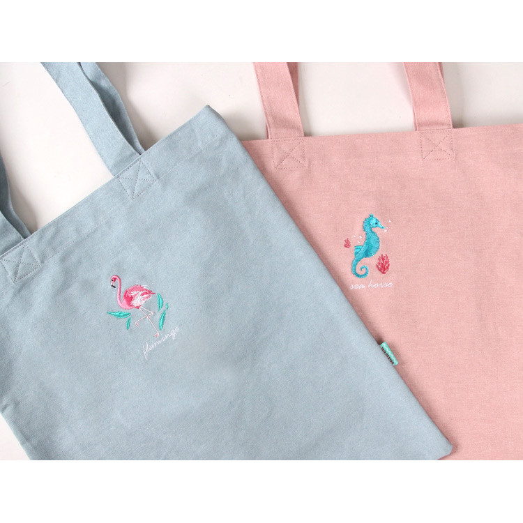 Tailorbird impress contrast pastel eco tote bag