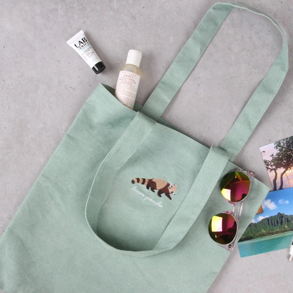 Lesser panda - Tailorbird impress contrast pastel eco tote bag