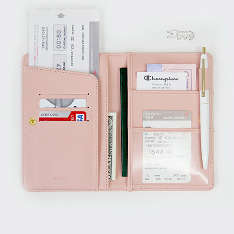 Pink - Ghost pop RFID blocking passport case