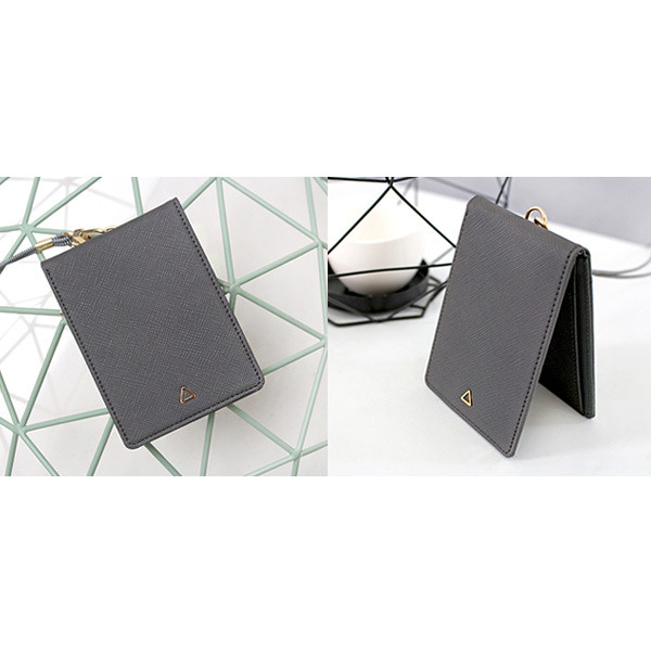 The Prism slim card wallet with neck strap