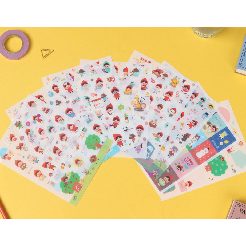 Red riding hood and friends sticker set