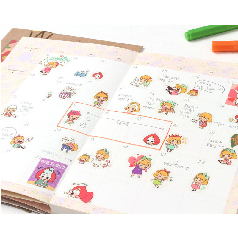 Alice in wonderland deco sticker set