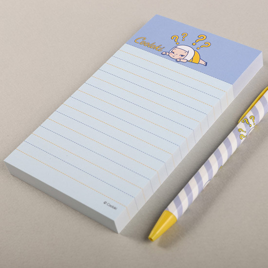 A - Cute character lined memo pad